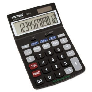 (VCT11803A)VCT 11803A – 1180-3A Antimicrobial Desktop Calculator, 12-Digit LCD by VICTOR TECHNOLOGY LLC (1/EA)