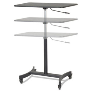 (VCTDC500)VCT DC500 – DC500 High Rise Collection Mobile Adjustable Standing Desk, 30.75" x 22" x 29" to 44", Black by VICTOR TECHNOLOGY LLC (1/EA)