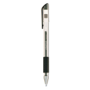(UNV39510)UNV 39510 – Comfort Grip Gel Pen, Stick, Medium 0.7 mm, Black Ink, Clear/Black Barrel, Dozen by UNIVERSAL OFFICE PRODUCTS (12/DZ)