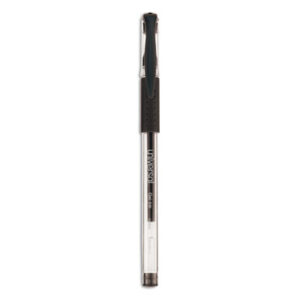 (UNV39513)UNV 39513 – Comfort Grip Gel Pen, Stick, Medium 0.7 mm, Black Ink, Clear/Black Barrel, 60/Pack by UNIVERSAL OFFICE PRODUCTS (60/PK)