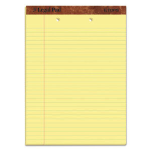 (TOP7531)TOP 7531 – "The Legal Pad" Ruled Perforated Pads, Wide/Legal Rule, 50 Canary-Yellow 8.5 x 11.75 Sheets, Dozen by TOPS BUSINESS FORMS (12/DZ)