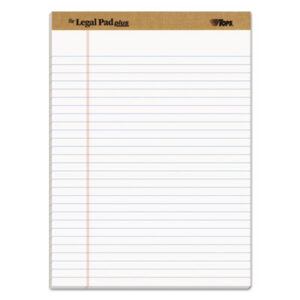 (TOP71533)TOP 71533 – "The Legal Pad" Plus Ruled Perforated Pads with 40 pt. Back, Wide/Legal Rule, 50 White 8.5 x 11.75 Sheets, Dozen by TOPS BUSINESS FORMS (12/DZ)