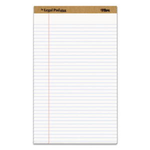 (TOP71573)TOP 71573 – "The Legal Pad" Plus Ruled Perforated Pads with 40 pt. Back, Wide/Legal Rule, 50 White 8.5 x 14 Sheets, Dozen by TOPS BUSINESS FORMS (12/DZ)