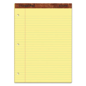 (TOP75351)TOP 75351 – "The Legal Pad" Ruled Perforated Pads, Wide/Legal Rule, 50 Canary-Yellow 8.5 x 11.75 Sheets, Dozen by TOPS BUSINESS FORMS (12/DZ)