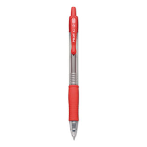 Pen; Writing Instrument; G2 Retractable Roller Ball Gel Pen; Red Ink; Ultra Fine; .38 mm; Writing; Instruments; Utensils; Inkers; Schools; Education; Students