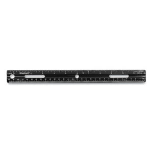 1/16" Scale; 12" Long; ACME UNITED; Metric; Metric Ruler; Plastic; Plastic Ruler; Ruler; Rulers; WESTCOTT; Westcott Rulers; Measurements; Tools; Mathematics; Schools; Education; Teachers; Students; Length; Measuring Device