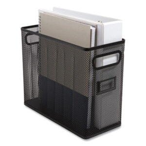 (TUD24402453)TUD 24402453 – Wire Mesh Box-Style Vertical Document Organizer, 1 Section, Letter-Size, 5.79 x 12.4 x 10.16, Matte Black by TRU RED (1/EA)