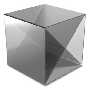 (TUD24418571)TUD 24418571 – Plastic Cube-Shaped Desk Shelf, 4 Compartments, 6 x 6 x 6, Smoke by TRU RED (1/EA)