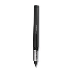 (TUD24419532)TUD 24419532 – Roller Ball Pen, Stick, Fine 0.5 mm, Black Ink, Black/Clear Barrel, Dozen by TRU RED (12/DZ)