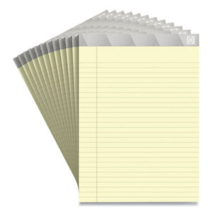 (TUD24419913)TUD 24419913 – Notepads, Wide/Legal Rule, 50 Canary-Yellow 8.5 x 11.75 Sheets, 12/Pack by TRU RED (12/PK)
