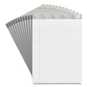 (TUD24419915)TUD 24419915 – Notepads, Wide/Legal Rule, 50 White 8.5 x 11.75 Sheets, 12/Pack by TRU RED (12/PK)