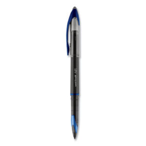 (UBC1926810)UBC 1926810 – AIR Porous Gel Pen, Stick, Medium 0.7 mm, Blue Ink, Black/Blue Barrel, 3/Pack by UNI (3/PK)