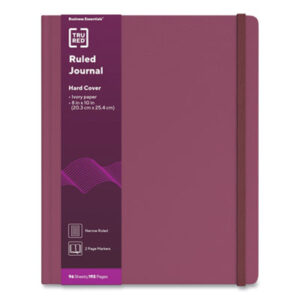 (TUD24383523)TUD 24383523 – Hardcover Business Journal, 1-Subject, Narrow Rule, Purple Cover, (96) 10 x 8 Sheets by TRU RED (1/EA)