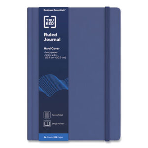 (TUD24383528)TUD 24383528 – Hardcover Business Journal, 1-Subject, Narrow Rule, Blue Cover, (96) 8 x 5.5 Sheets by TRU RED (1/EA)