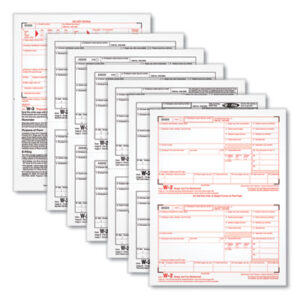 6-Part; 8-1/2 x 5-1/2; Forms; Forms/Envelopes; Income Tax Forms & Envelopes; IRS; IRS Forms & Envelopes; Laser Printer; Tax; Tax Form; Tax Forms & Envelopes; TOPS; W-2 Forms; W-2 Tax Forms; Paperwork; Records; Documents; Pre-Printed; Record-Keeping; TOP2299195