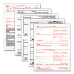 4-Part; 8-1/2 x 5-1/2; Forms; Forms/Envelopes; Income Tax Forms & Envelopes; IRS; IRS Forms & Envelopes; Laser Printer; Tax; Tax Form; Tax Forms & Envelopes; TOPS; W-2 Forms; W-2 Tax Forms; Paperwork; Records; Documents; Pre-Printed; Record-Keeping; TOP2299095