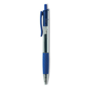 (UNV39913)UNV 39913 – Comfort Grip Gel Pen, Retractable, Medium 0.7 mm, Blue Ink, Clear/Blue Barrel, Dozen by UNIVERSAL OFFICE PRODUCTS (12/DZ)