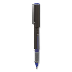 (TUD57320)TUD 57320 – Roller Ball Pen, Stick, Fine 0.5 mm, Blue Ink, Black/Blue/Clear Barrel, 3/Pack by TRU RED (1/EA)