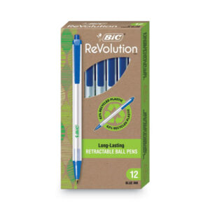 CSEM11-BE; BIC; ecoLutions Clic Recycled Retractable Ballpoint Pen; ecoLutions Clic; Clic Stick; Retractable Ballpoint Pen; Ballpoint Pen; Pen; Writing; Instruments; Utensils; Inkers; Schools; Education; Students