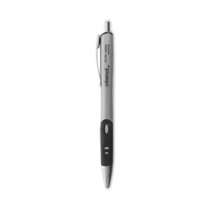 (UNV39720)UNV 39720 – Comfort Grip Gel Pen, Retractable, Medium 0.7 mm, Black Ink, Gray/Black/Silver Barrel, Dozen by UNIVERSAL OFFICE PRODUCTS (12/DZ)