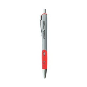 (UNV39722)UNV 39722 – Comfort Grip Gel Pen, Retractable, Medium 0.7 mm, Red Ink, Gray/Red/Silver Barrel, Dozen by UNIVERSAL OFFICE PRODUCTS (12/DZ)