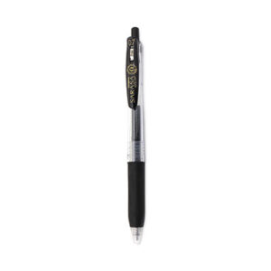 (ZEB48710)ZEB 48710 – Sarasa Clip Gel Pen, Retractable, Medium 0.7 mm, Black Ink, Clear/Black Barrel, 12/Pack by ZEBRA PEN CORP. (12/DZ)