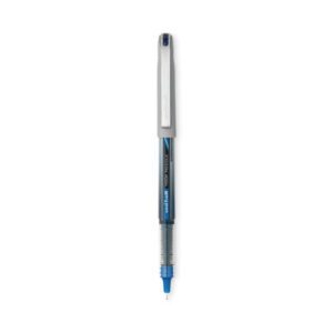 (UBC1734919)UBC 1734919 – VISION Roller Ball Pen, Stick, Extra-Fine 0.5 mm, Blue Ink, Black/Blue/Clear Barrel, 12/Pack by UNI (12/DZ)