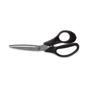 (TUD24380513)TUD 24380513 – Stainless Steel Scissors, 8" Long, 3.58" Cut Length, Black Offset Handle by TRU RED (1/EA)