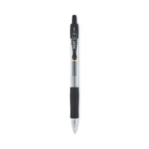 (PIL31002)PIL 31002 – G2 Premium Gel Pen, Retractable, Extra-Fine 0.5 mm, Black Ink, Smoke/Black Barrel, Dozen by PILOT CORP. OF AMERICA (12/DZ)