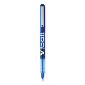 (PIL35201)PIL 35201 – VBall Liquid Ink Roller Ball Pen, Stick, Extra-Fine 0.5 mm, Blue Ink, Blue/Clear Barrel, Dozen by PILOT CORP. OF AMERICA (12/DZ)