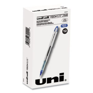 (UBC69024)UBC 69024 – VISION ELITE Hybrid Gel Pen, Stick, Bold 0.8 mm, Blue Ink, White/Blue/Clear Barrel by UNI (1/EA)
