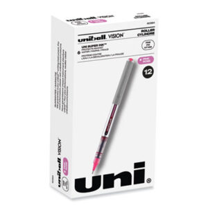 Passion Pink Ink; Fine Point; Nonrefillable; Pen; Pens; Roller Ball; Roller Ball Pens; uni-ball; VISION; Writing; Instruments; Utensils; Inkers; Schools; Education; Students