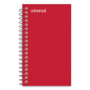 (UNV20453)UNV 20453 – Wirebound Memo Book, Narrow Rule, Red Cover, (50) 5 x 3 Sheets, 12/Pack by UNIVERSAL OFFICE PRODUCTS (12/PK)