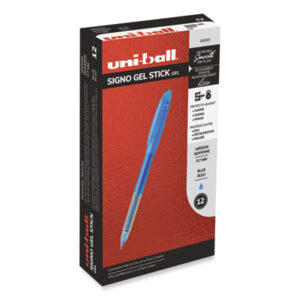(UBC69055)UBC 69055 – Signo Gel Pen, Stick, Medium 0.7mm, Blue Ink, Blue/Frost Barrel, Dozen by UNI (12/DZ)