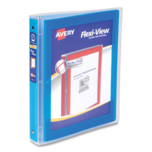 3 Ring Binder; Blue Binder; Presentation Binder; 1" 3 Ring Binder; Binder Storage; Flexible Binder; Clear View Binder; 1 Inch Flexible Binder; Flexible 3-Ring Binder; 1 Inch Binder; Durable Binder; Poly Binder; 3 Ring; 3 Ring Binder; 1 inch