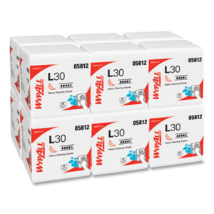 KIMBERLY-CLARK; L30; Towel; Towels; White; Wipe; Wiper; Wipers; Wipes; Wipes & Cleaning Cloths; WYPALL; Sponges; Swabs; Cloths; Towelettes; Drying Materials; Jan/San; Janitorial; Maintenance; Cleaning