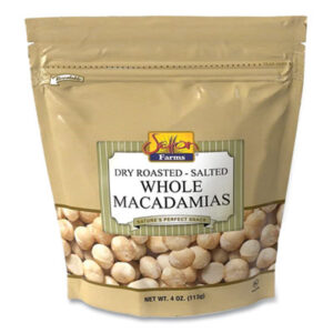 Macadamia; Dry Roasted; Salted; Breakrooms; Kitchens; Nutrition; Nourishment; Vittles; Snacks