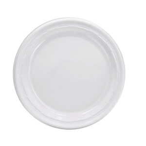 (DCC9PWF)DCC 9PWF – Famous Service Plastic Dinnerware, Plate, 9", White, 125/Pack, 4 Packs/Carton by DART (500/CT)