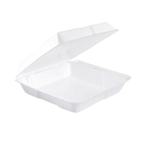 Carryout Container; DART; Foam Hinged Single-Compartment Carryout Containers; Food Service; Foodservice; Hinged Container; To-Gos; Packages; Breakrooms; Kitchens; Restaurants