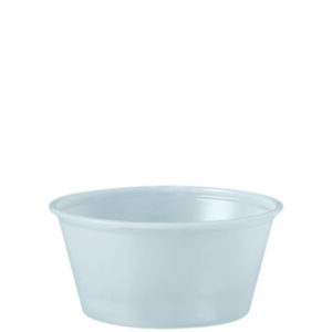 (DCCP325N)DCC P325N – Polystyrene Portion Cups, 3.25 oz, Translucent, 250/Bag, 10 Bags/Carton by DART (2500/CT)