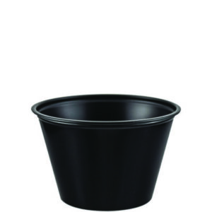 (DCCP400BLK)DCC P400BLK – Polystyrene Portion Cups, 4 oz, Black, 250/Bag, 10 Bags/Carton by DART (2500/CT)