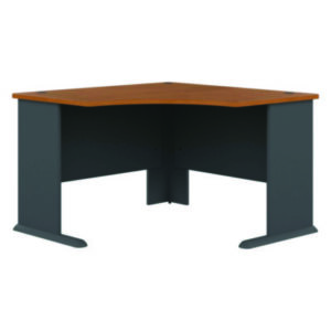 Advantage Collection; Computer Furniture; Corner; Desks; Furniture; Modular; Modular System; Natural Cherry/Slate Gray; Office Suites; Series A; Wood; Workstation; Workstation Desk; Workstations; Writing-Table; Escritoire BBF; Corner Desk; Natural Cherry; Bush Business Furniture; Bush