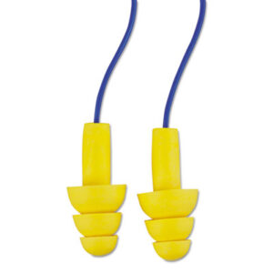 (MMM3404014)MMM 3404014 – E-A-R UltraFit Reusable Earplugs, Corded, 25 dB NRR, Blue/Yellow, 200 Pairs by 3M/COMMERCIAL TAPE DIV. (200/BX)