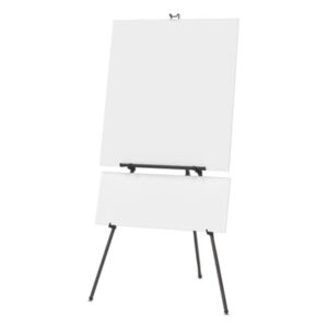 38"-66"h; Adjustable Height; Aluminum; Black; Easel; Easels & Boards; Flipchart; Floor Easel; Heavy-Duty Easel; Presentation Easel; QUARTET; Stand; Stands; Telescoping Easel; Tripod; Bases; Frames; Platforms; Arts; Presentations