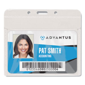 ADVANTUS; badge holder; horizontal; prepunched; pvc-free; Security; Passes; Identification; Pass-cards; Tags