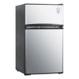 (AVARA31B3S)AVA RA31B3S – Counter-Height 3.1 Cu. Ft Two-Door Refrigerator/Freezer, Black/Stainless Steel by AVANTI (1/EA)