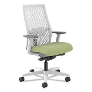 (HONI2MR2ARH4DX)HON I2MR2ARH4DX – Ignition 2.0 Reactiv Mid-Back Task Chair, Fern Fabric Seat, Designer White Back, White Base, Ships in 7-10 Business Days by HON COMPANY (1/EA)