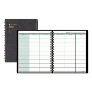 (AAG8015505)AAG 8015505 – Undated Teacher&apos;s Planner, Weekly, Two-Page Spread (Nine Classes), 10.88 x 8.25, Black Cover by AT-A-GLANCE (1/EA)
