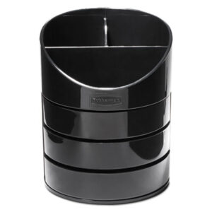 Rubbermaid; Black; Cup; Desk Accessories; Desktop Organizer; Holder; Multiple Compartments; Organizer; Organizers; Pencil Cup; Pencil Holder; Pencils; RUBBERMAID OFFICE SOLUTIONS; Supplies; Supplies Organizer; Containers; Beakers; Bowls; Cylinders; Tumblers; Stationery; Desktop