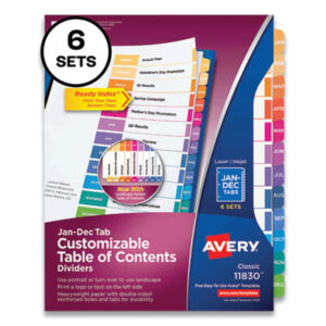 Avery; Ready Index; Punched Index; Binder; Recordkeeping; Filing; Systems; Cataloging; Classification